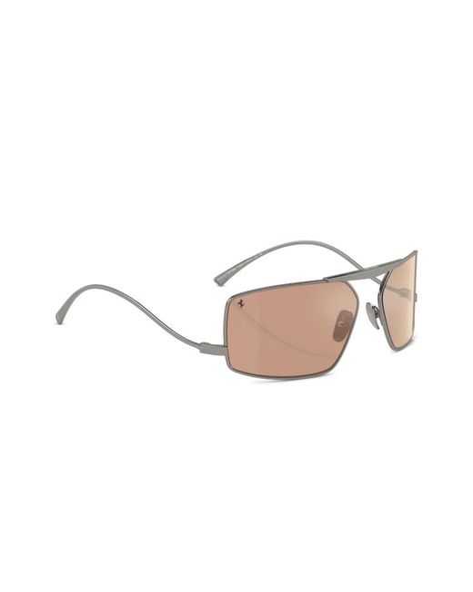 Ferrari Pink Aviator-Frame Sunglasses