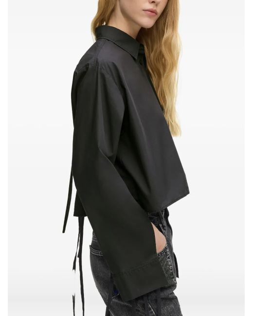 Karl Lagerfeld Black Button-Down Shirt