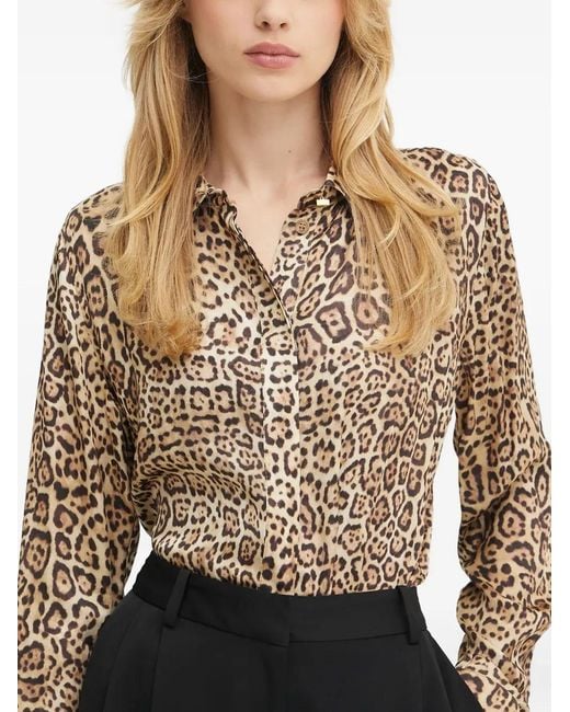 Guess Black Leopard-Print Shirt