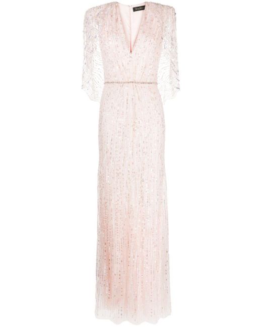 Jenny Packham Pink Caralia Sequin-embellished Tulle Dress