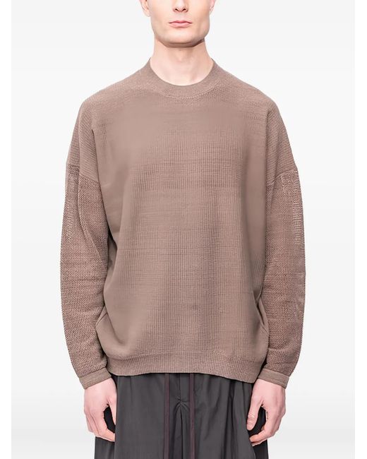 DEVOA Strukturierter Pullover in Gray für Herren