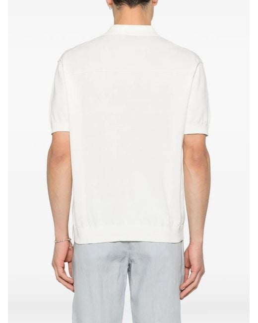 Paolo Pecora White Buttonless T-Shirt for men