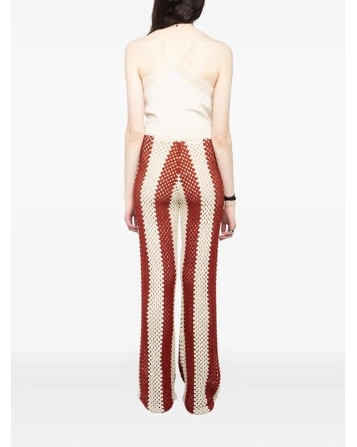 Zadig & Voltaire Broek Met Tricot Gebreide in het Red