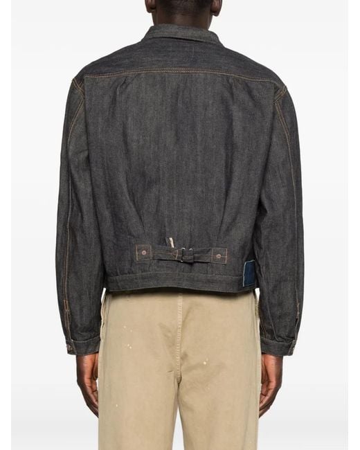 Visvim Gray Mud Od Denim Jacket for men