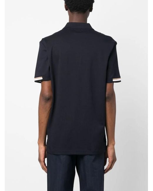 Boss Poloshirt Mit Logo-Print in Black für Herren