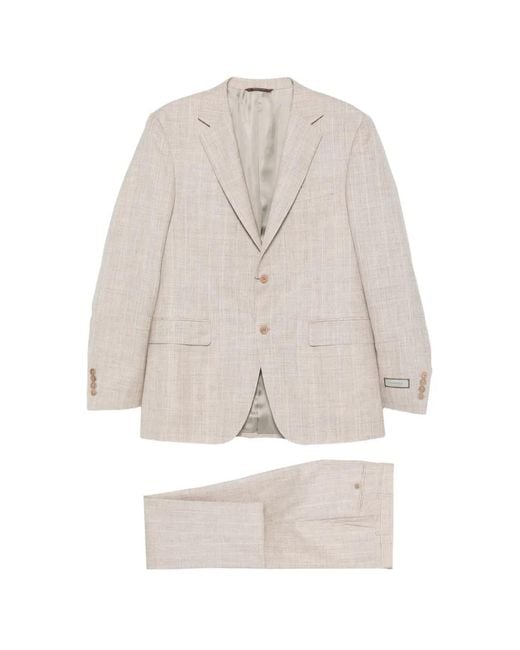 Canali White Button Blazer Suit for men