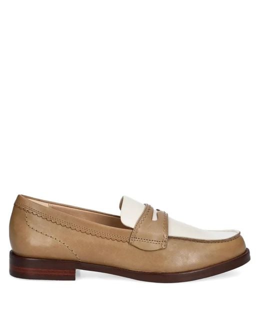 Clarks Brown Two-Tone Leather Loafers