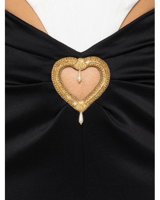 Moschino Black Heart-detail Skirt