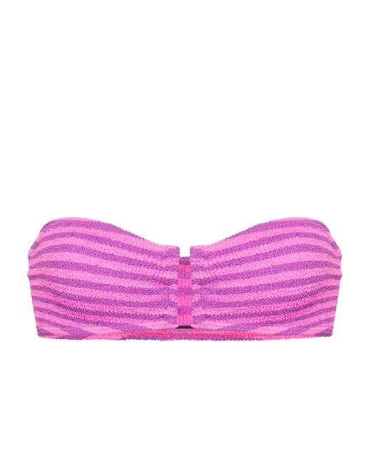 Bondeye Blake Bandeau Bikini Top in Pink | Lyst