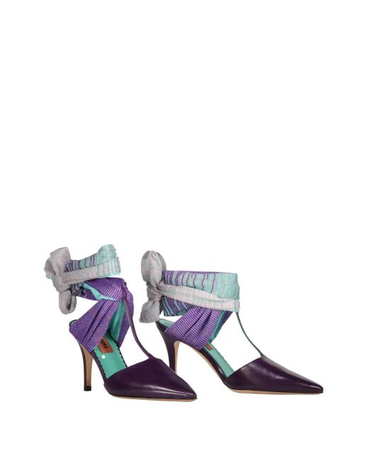 Missoni Purple 90Mm Leather Sandals