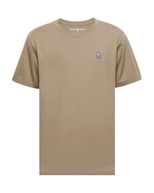Psycho Bunny Natural Crew-Neck "Antique Taupe" T-Shirt for men