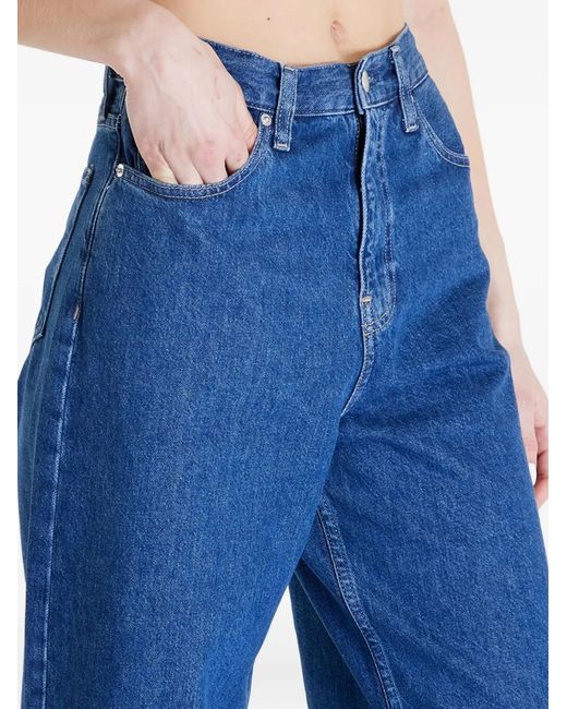 Calvin Klein Blue Back Logo Patch Jeans