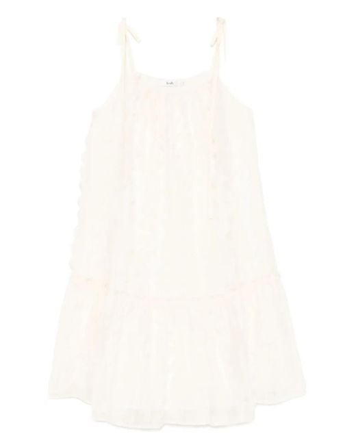 B+ AB White Textured Cami Dress