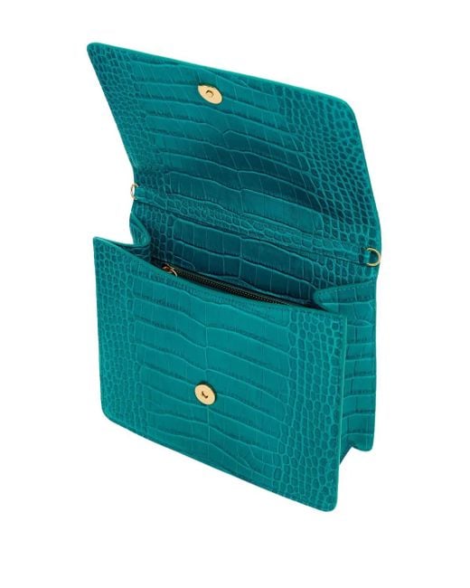 Roberto Cavalli クロコパターン ミニバッグ Blue