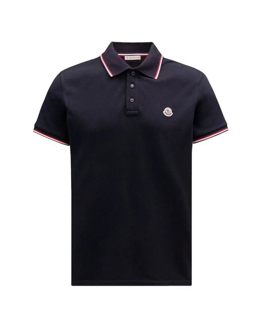 Moncler レディース ブラック ストライプカラー ポロシャツ 【公式通販】