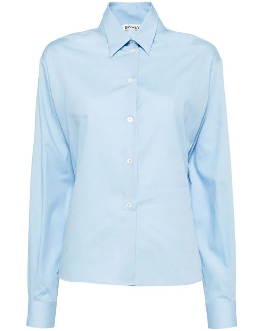 Bally Blue Cotton Long-Sleeve Shirt