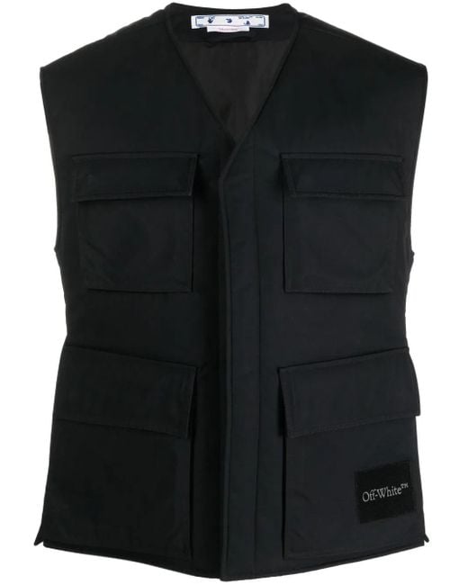 Off-White c/o Virgil Abloh Black Nylon Padded Vest for men