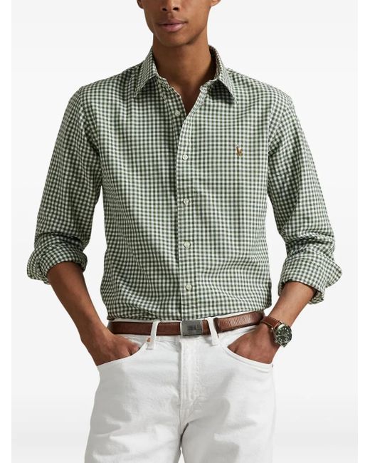 Polo Ralph Lauren Green Checked Button-Down Shirt for men