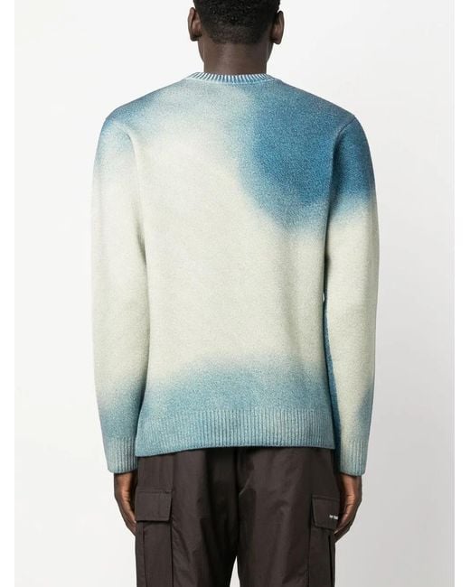 A_COLD_WALL* Blue Gradient-Knit Crew-Neck Jumper for men