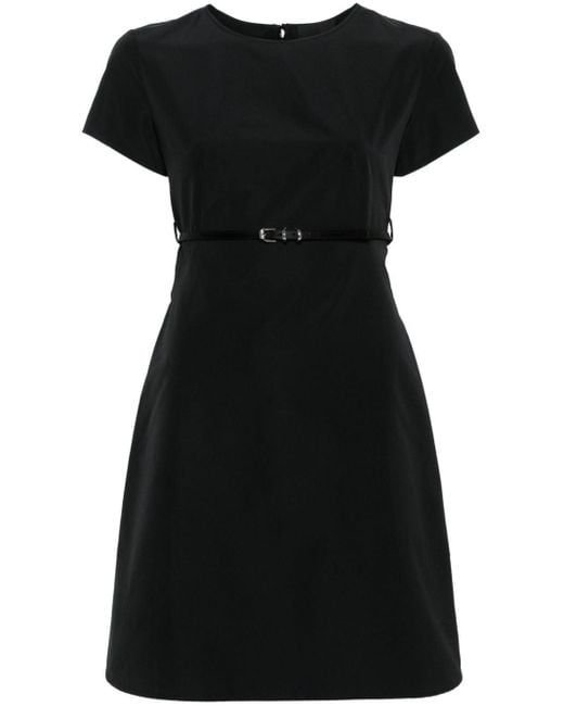 Givenchy Black Voyou Cotton Blend Mini Dress