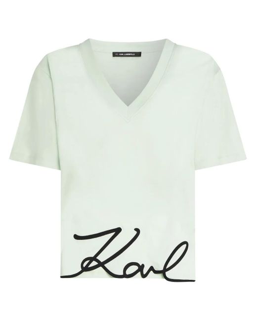 Karl Lagerfeld White Signature T-Shirt