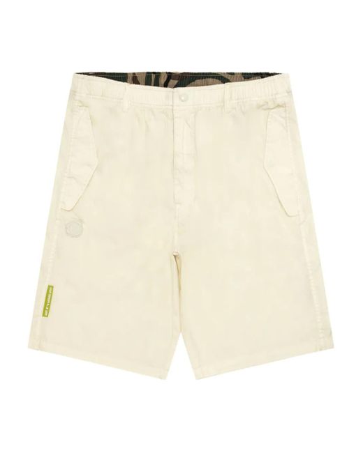 Aape By A Bathing Ape Natural Embroidered-Patch Shorts for men