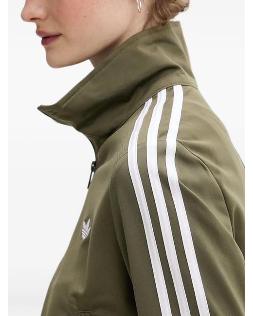 Adidas Green 3-Stripes Cropped Track Jacket