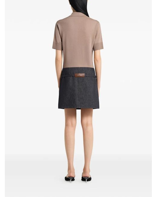 Courreges Natural Merino Wool Polo Top