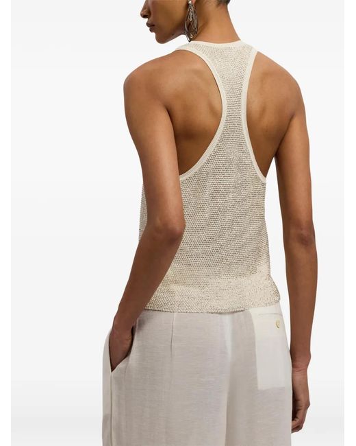 Ralph Lauren Natural Round-Neck Knit Top