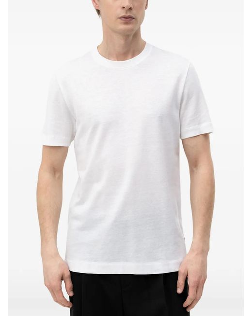 Boss White Crew-Neck Short-Sleeve T-Shirt for men