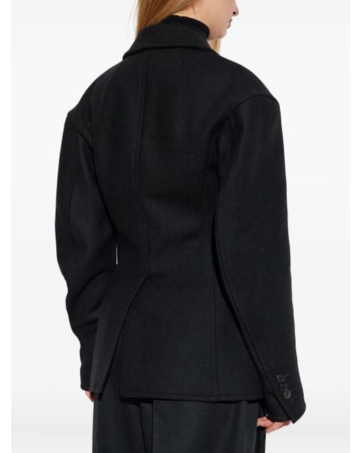 Chaqueta de mezcla de lana con dos botones DSquared² de color Black