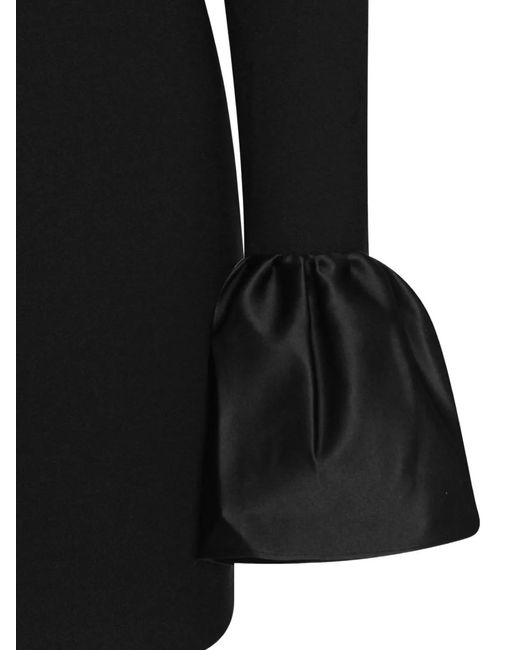 ROTATE BIRGER CHRISTENSEN Black Robe Courte Cintrée À Manches Longues