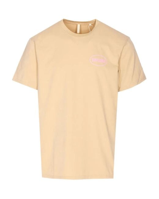 sunflower Natural Logo Print Crew Neck T-Shirt for men