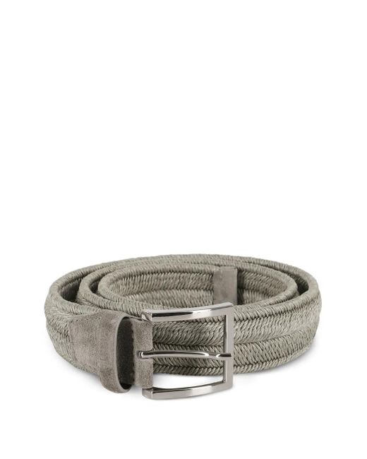 Orciani Gray Braided Rope Belt for men