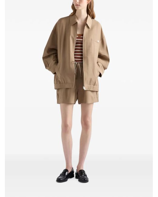 Prada Natural Mohair Wool Blouson Jacket