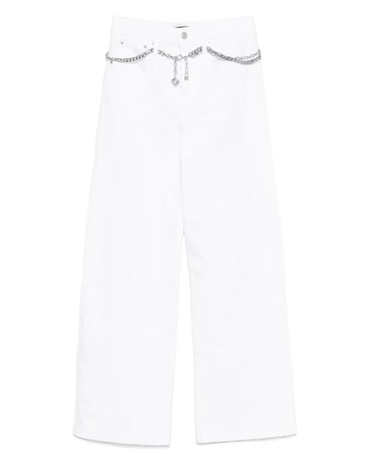 Maje White Wide-Leg Jeans
