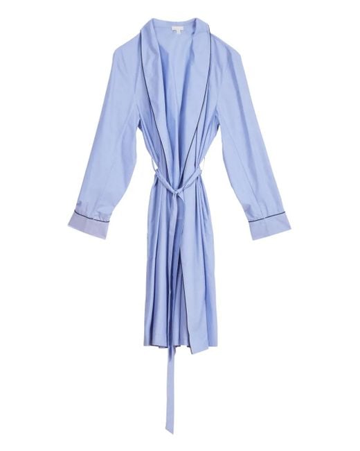 Fleur du Mal Blue Poplin Robe for men