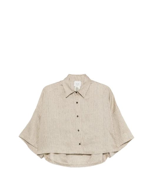 Alysi Natural Striped Blouse