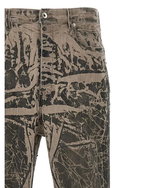 Rick Owens Gray Buttoned Bootcut Jeans for men