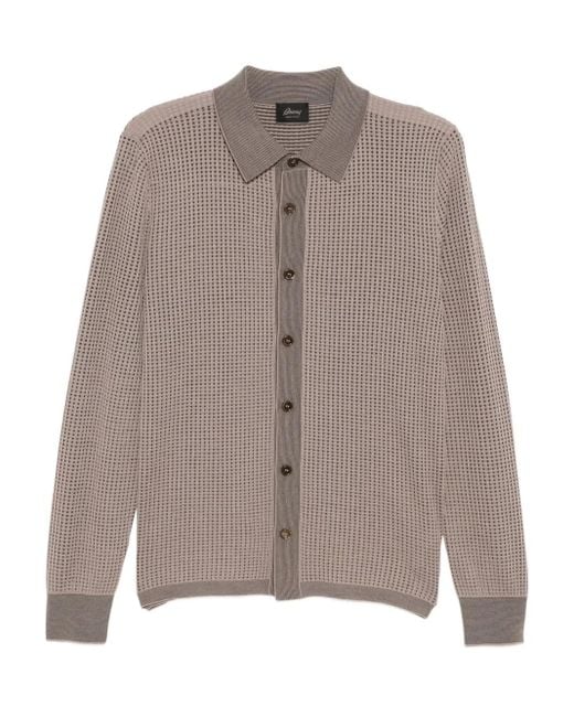 メンズ Brioni ジャカード シャツ Brown