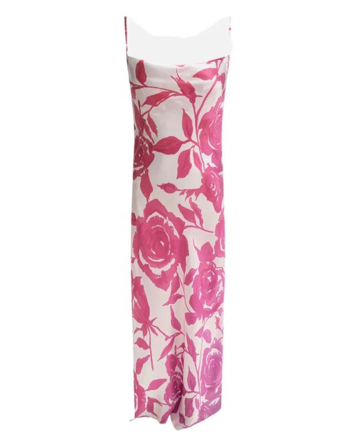 SLEEP NO MORE Pink Kleid mit Rosen-Print