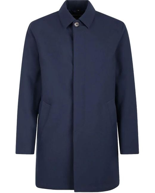 Sealup Blue Single-Breasted Trenchcoat for men