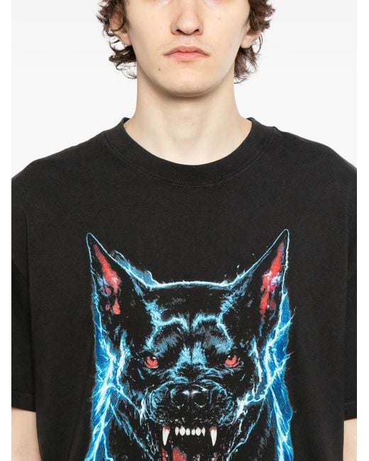 Melt Black Dog Graphic T-Shirt for men