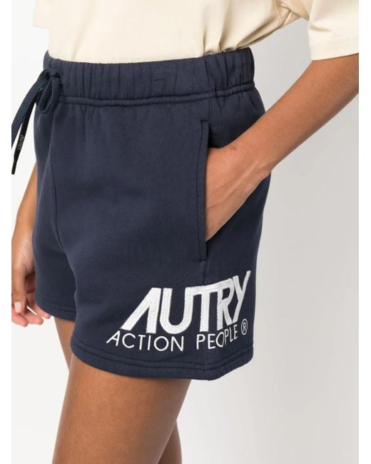 Autry Blue Shorts With Logo