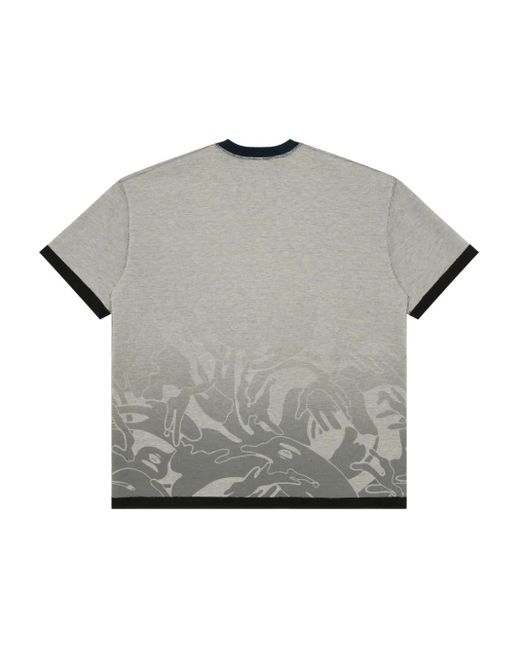 Aape By A Bathing Ape Black Printed Reversible T-Shirt for men