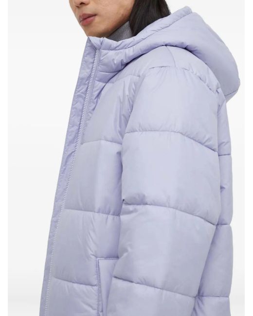 Vans Blue Old Skool Hooded Quilted Jacket for men