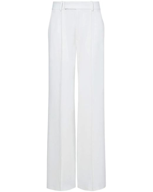 Proenza Schouler White High-Rise Crepe Trousers