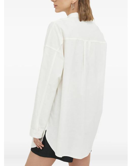 Résumé White Buttoned Logo Shirt