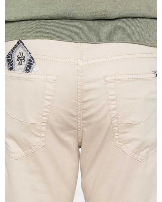Jacob Cohen Hose Mit Logo-Knöpfen in Natural für Herren