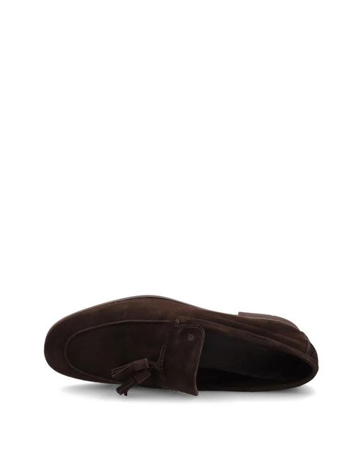 Frau White Tassel Suede Loafers for men